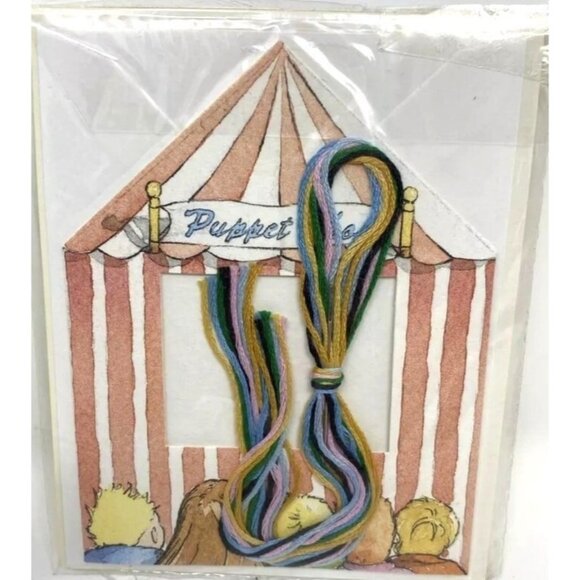 Cross Stitcher Kit Puppet Show Counted 14HPI Vintage Aida NEW RARE - Picture 2 of 3